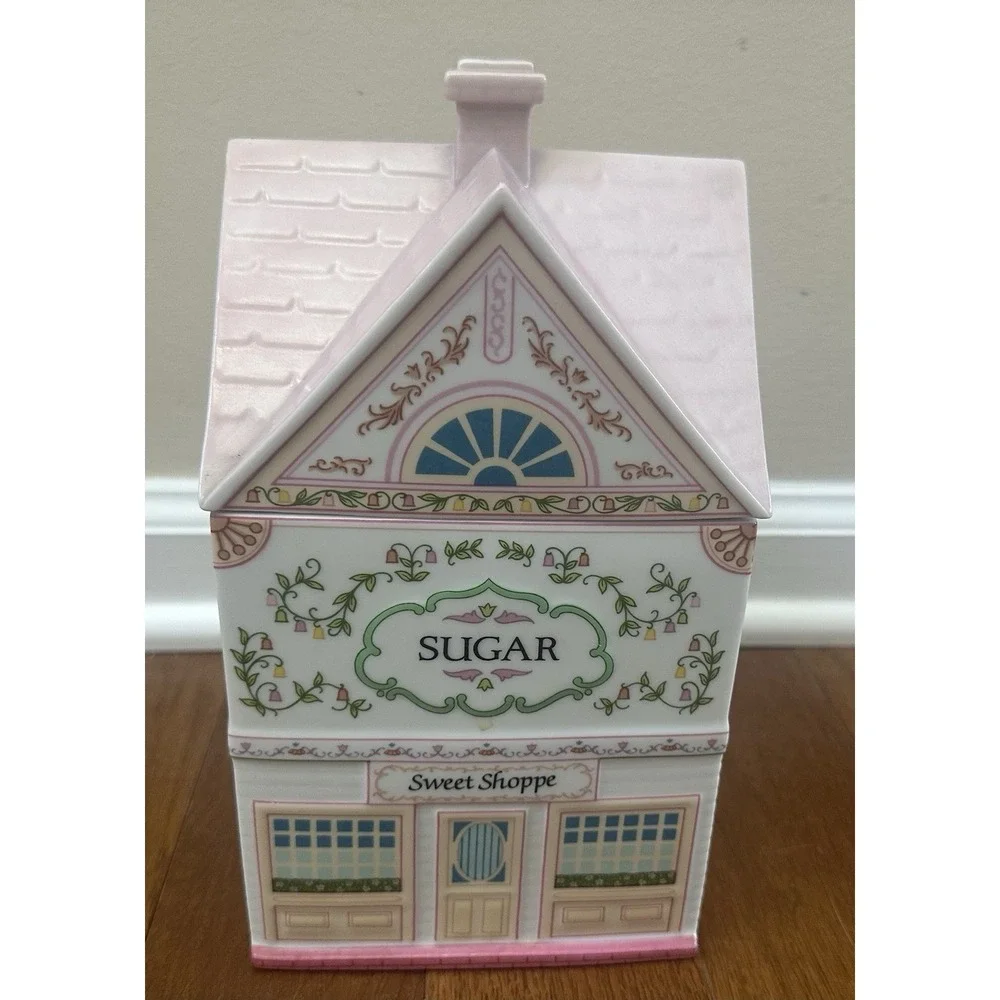 Vintage 1990 Lenox Spice Village Sugar Sweet Shoppe Canister